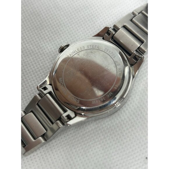 Michael Kors Mini Bailey MK3614W Silver Tone Women’s 34mm Watch Stainless - Picture 9 of 10